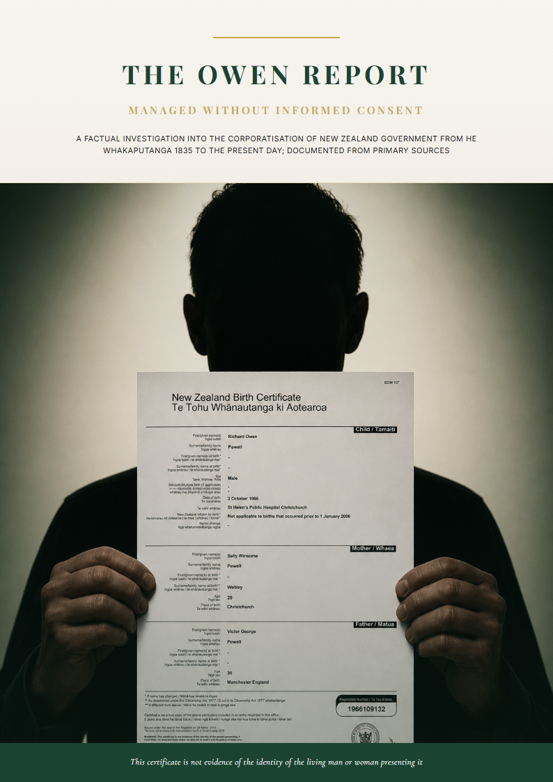 The Owen Report — front cover: Managed Without Informed Consent